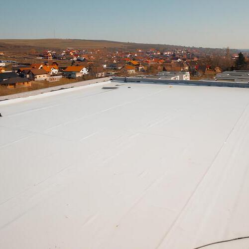a roof with a silicon coating
